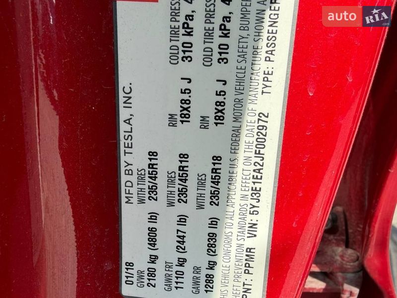 Седан Tesla Model 3 2018 в Луцьку фото 19 Седан Tesla Model 3 2018 в Луцьку