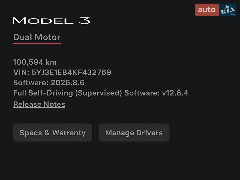 Седан Tesla Model 3 2019 в Киеве