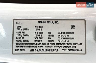 Седан Tesla Model 3 2022 в Киеве