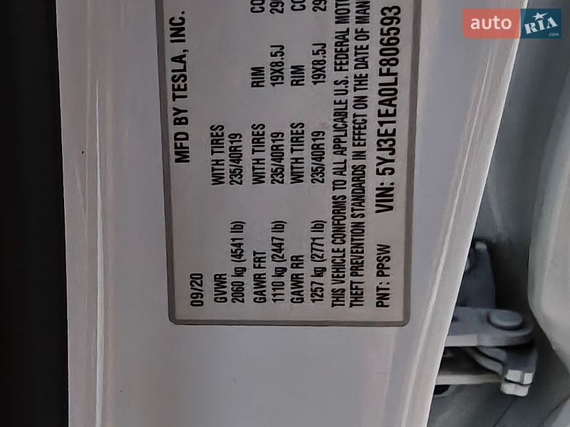 Седан Tesla Model 3 2020 в Киеве фото 52 Седан Tesla Model 3 2020 в Киеве