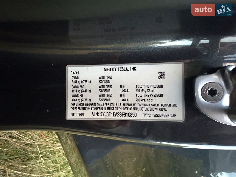 Седан Tesla Model 3 2024 в Жмеринці фото 12 Седан Tesla Model 3 2024 в Жмеринці