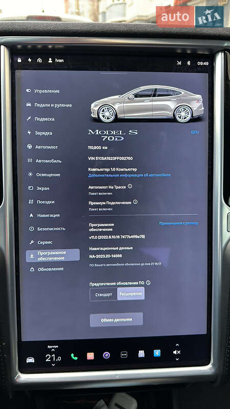 Лифтбек Tesla Model S 2015 в Ивано-Франковске