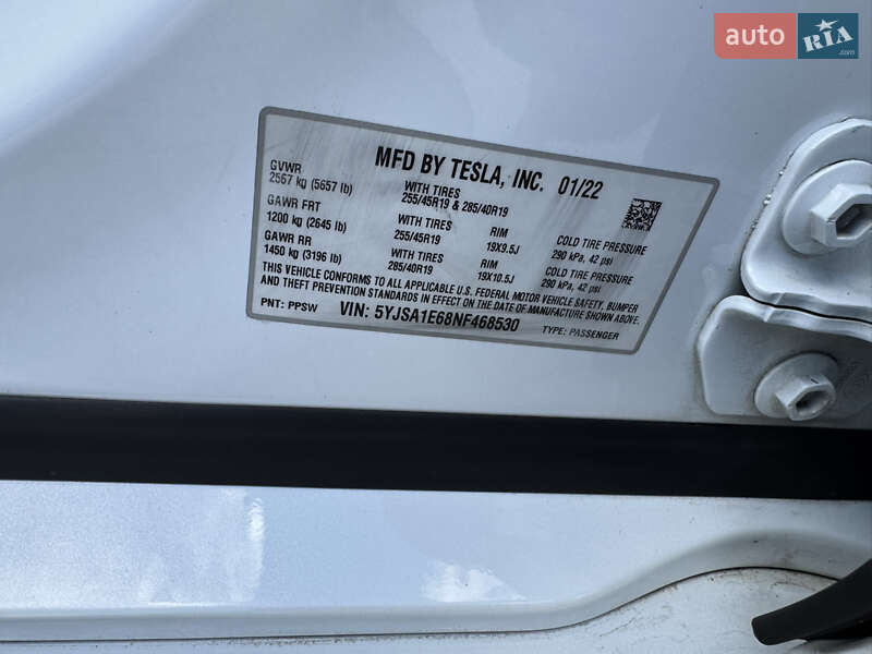 Лифтбек Tesla Model S 2022 в Львове