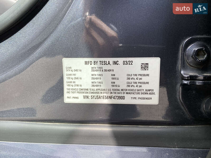 Лифтбек Tesla Model S 2022 в Киеве фото 57 Лифтбек Tesla Model S 2022 в Киеве