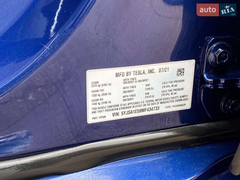 Лифтбек Tesla Model S 2021 в Киеве фото 28 Лифтбек Tesla Model S 2021 в Киеве