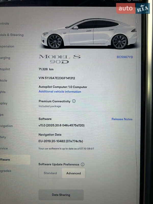Ліфтбек Tesla Model S 2016 в Львові