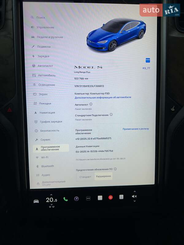 Ліфтбек Tesla Model S 2020 в Ужгороді