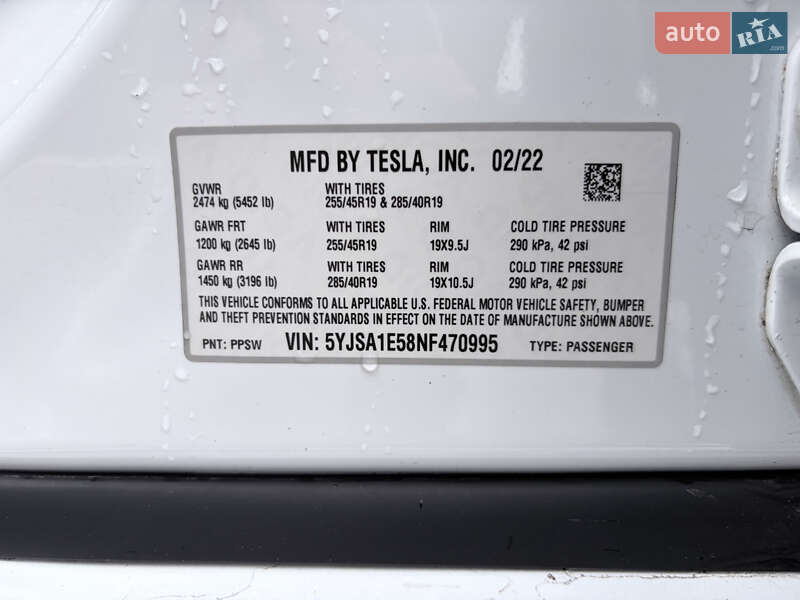 Ліфтбек Tesla Model S 2022 в Києві