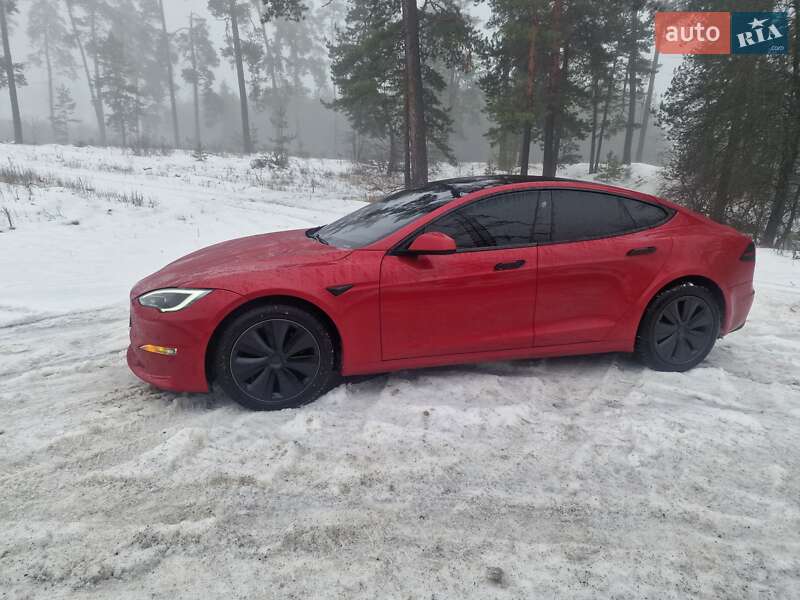 2022 Tesla Model-S, VIN 5YJSA1E5XPF499695:plate — фото 1 (autoria)
