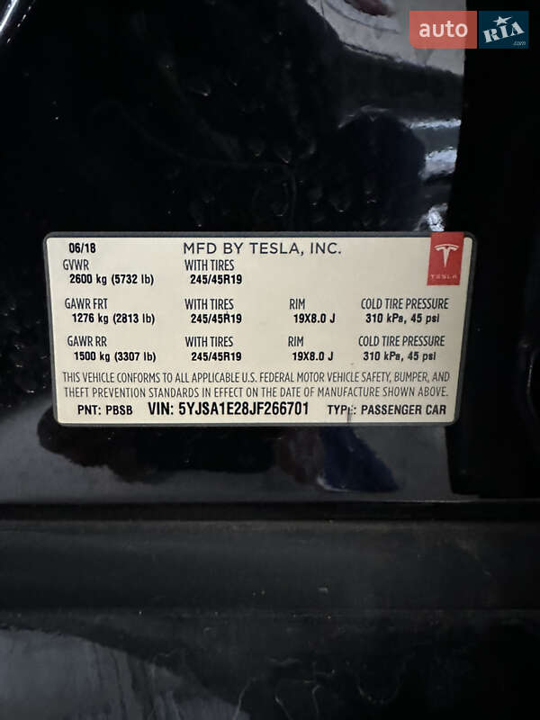 Лифтбек Tesla Model S 2018 в Одессе фото 28 Лифтбек Tesla Model S 2018 в Одессе