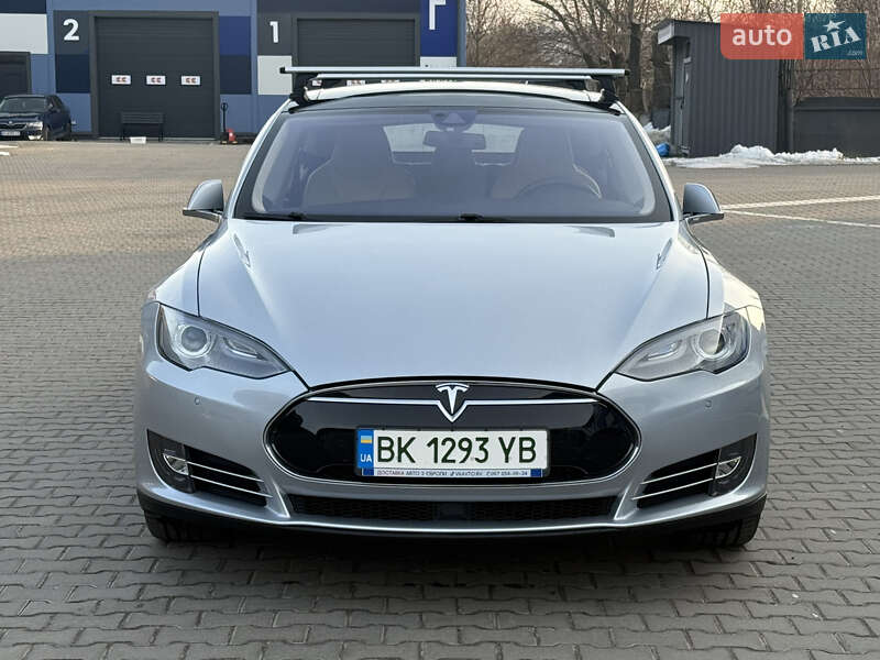 2014 Tesla Model-S, VIN 5YJSA6H17EFP52454:plate — фото 1 (autoria)
