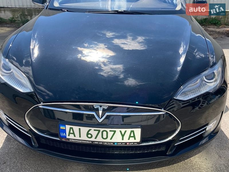 2014 Tesla Model-S, VIN 5YJSA2H14EFP24300:plate — фото 1 (autoria)