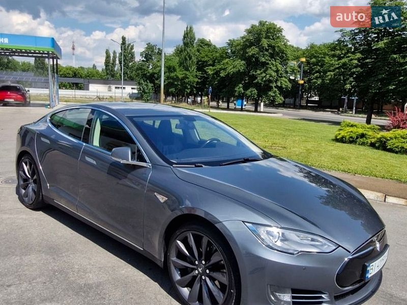 2014 Tesla Model-S, VIN 5YJSA3H19EFP46377:plate — фото 1 (autoria)