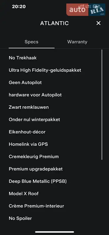 Внедорожник / Кроссовер Tesla Model X 2018 в Киеве документ