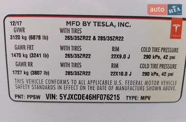 Внедорожник / Кроссовер Tesla Model X 2017 в 