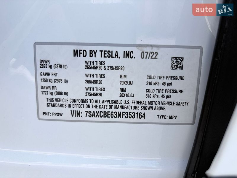 Позашляховик / Кросовер Tesla Model X 2022 в Києві