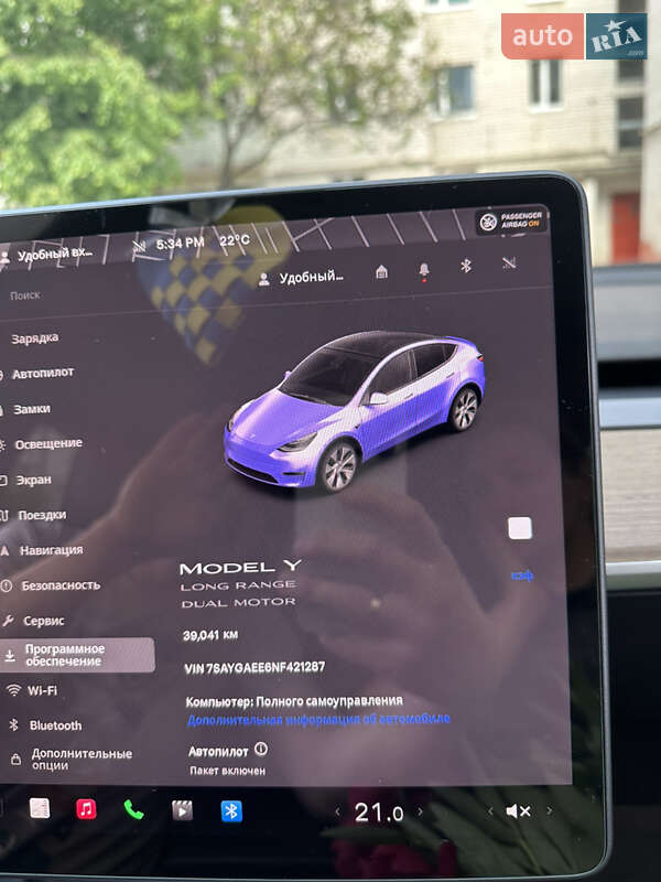 Внедорожник / Кроссовер Tesla Model Y 2022 в Чернигове фото 11 Внедорожник / Кроссовер Tesla Model Y 2022 в Чернигове