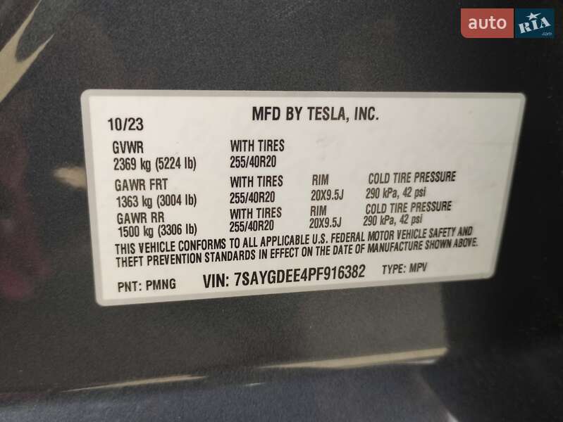 Внедорожник / Кроссовер Tesla Model Y 2023 в Днепре