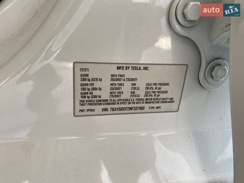 Внедорожник / Кроссовер Tesla Model Y 2021 в Одессе фото 47 Внедорожник / Кроссовер Tesla Model Y 2021 в Одессе