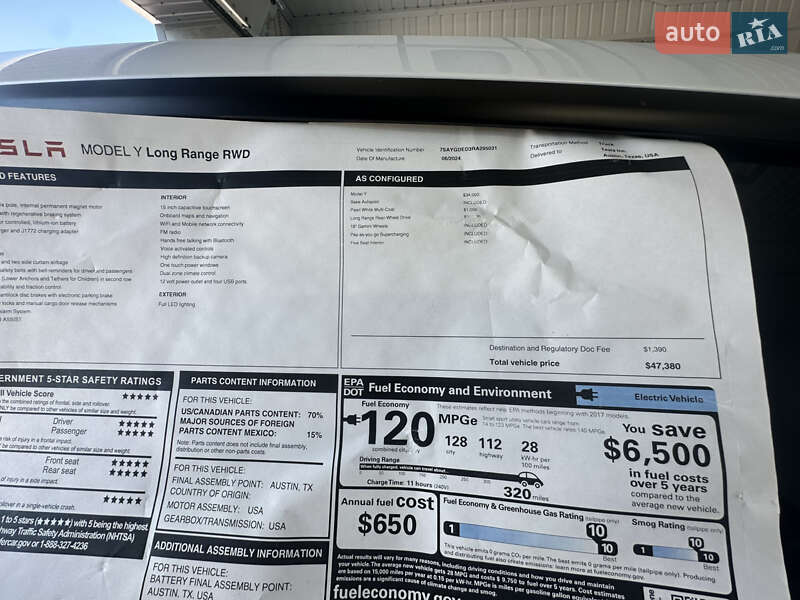 Позашляховик / Кросовер Tesla Model Y 2024 в Вінниці