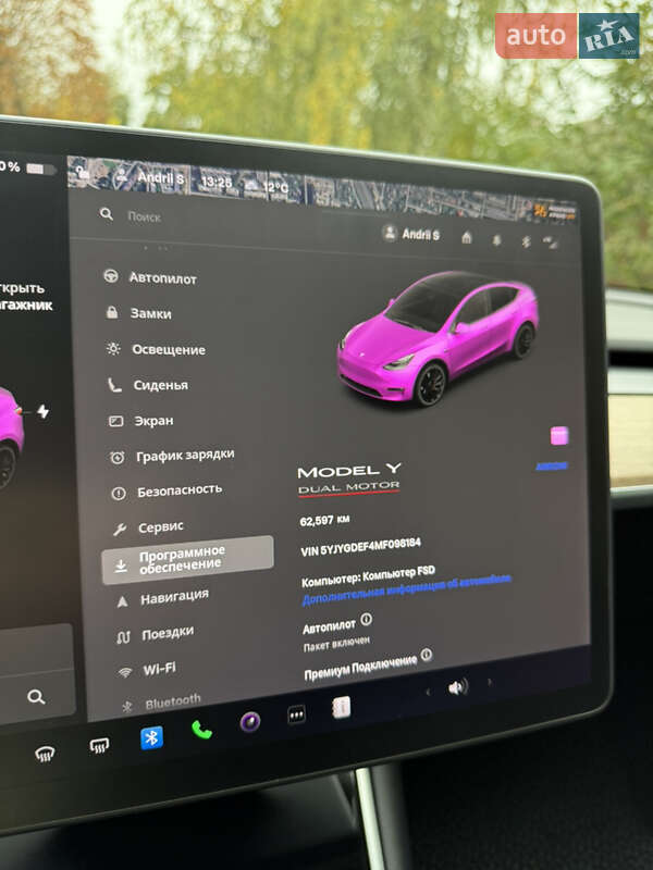 Внедорожник / Кроссовер Tesla Model Y 2020 в Вишневом