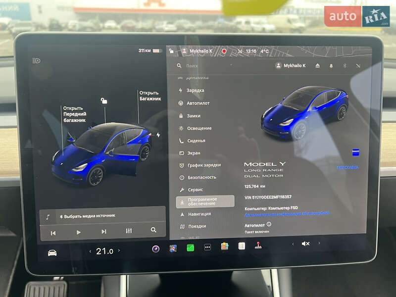 Внедорожник / Кроссовер Tesla Model Y 2021 в Ужгороде фото 15 Внедорожник / Кроссовер Tesla Model Y 2021 в Ужгороде