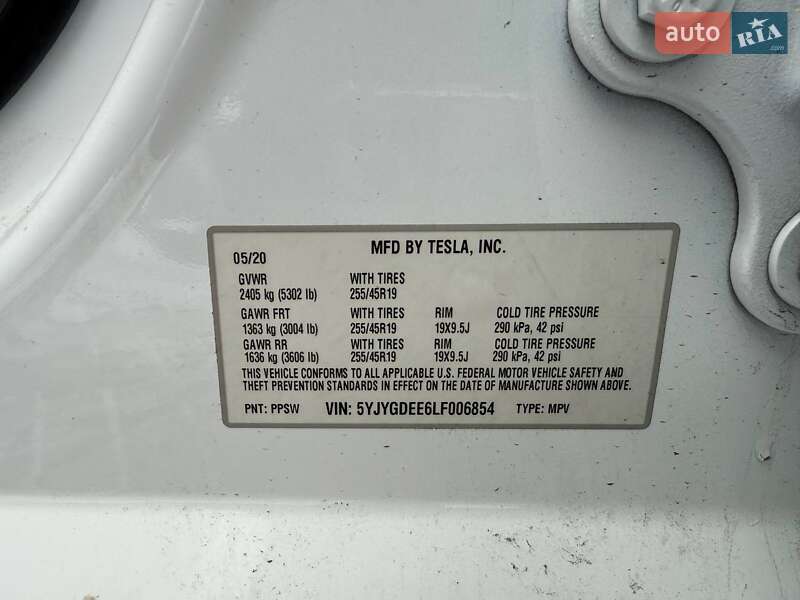 Внедорожник / Кроссовер Tesla Model Y 2020 в Луцке фото 16 Внедорожник / Кроссовер Tesla Model Y 2020 в Луцке