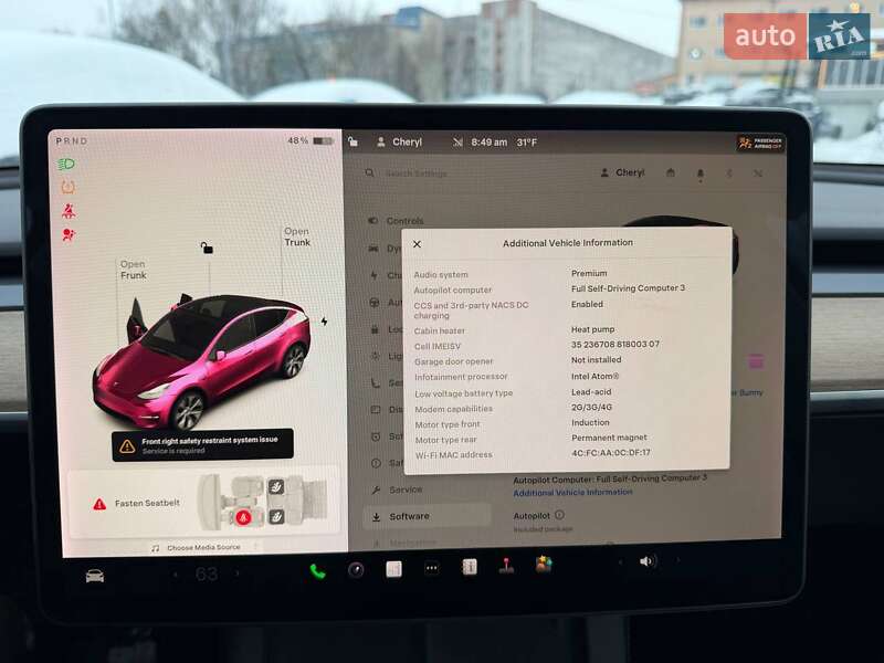 Внедорожник / Кроссовер Tesla Model Y 2021 в Луцке