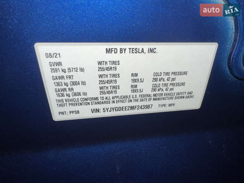 Внедорожник / Кроссовер Tesla Model Y 2021 в Лубнах фото 67 Внедорожник / Кроссовер Tesla Model Y 2021 в Лубнах