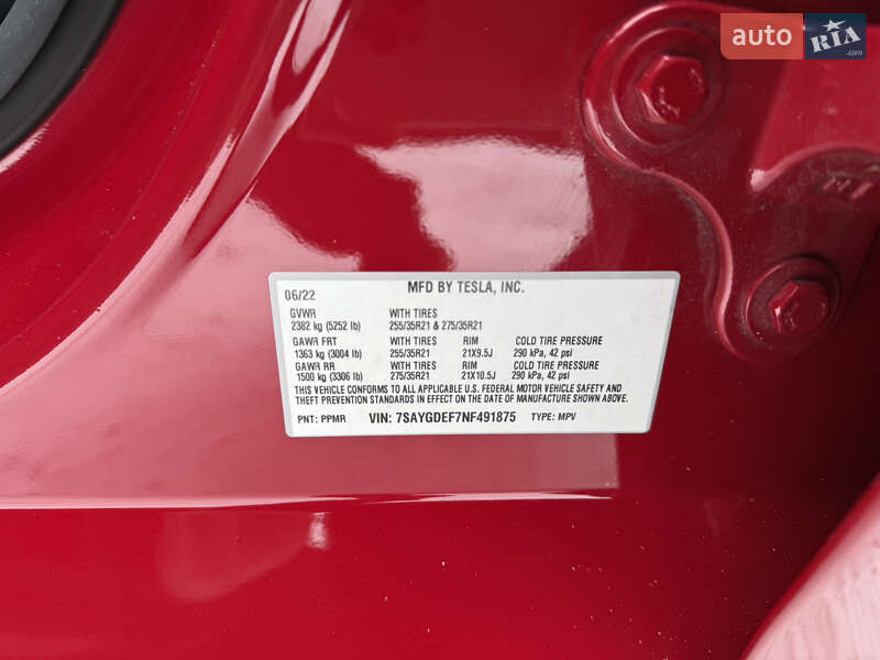 Внедорожник / Кроссовер Tesla Model Y 2022 в Львове