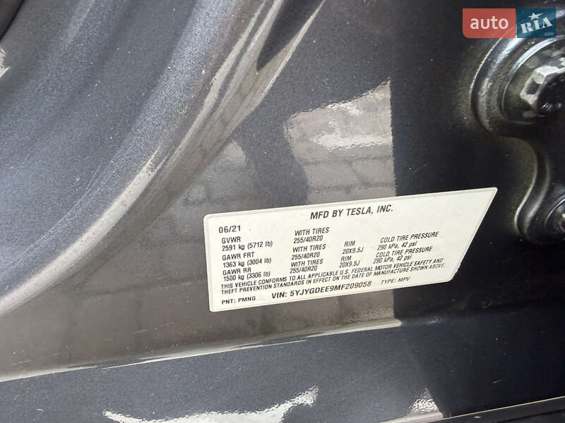 Позашляховик / Кросовер Tesla Model Y 2021 в Львові фото 20 Позашляховик / Кросовер Tesla Model Y 2021 в Львові
