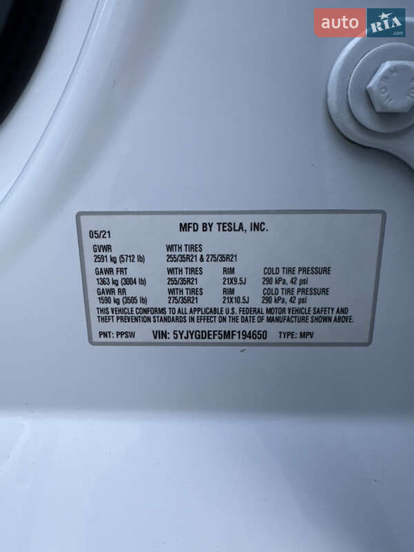 Позашляховик / Кросовер Tesla Model Y 2021 в Львові
