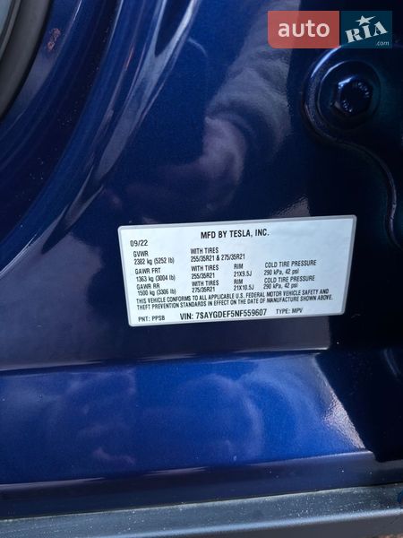 Позашляховик / Кросовер Tesla Model Y 2022 в Житомирі