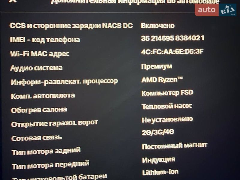 Внедорожник / Кроссовер Tesla Model Y 2022 в Житомире