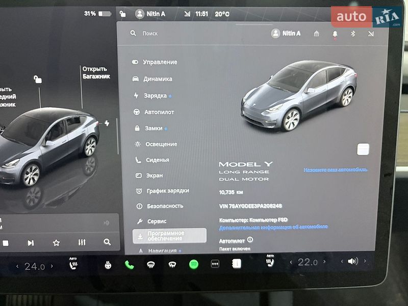Внедорожник / Кроссовер Tesla Model Y 2024 в Киеве