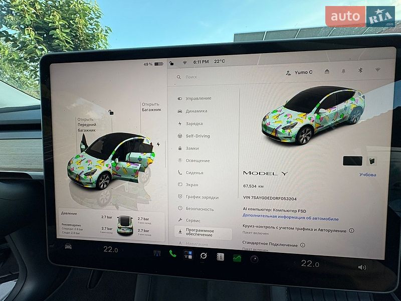 Позашляховик / Кросовер Tesla Model Y 2024 в Новояворівську фото 14 Позашляховик / Кросовер Tesla Model Y 2024 в Новояворівську