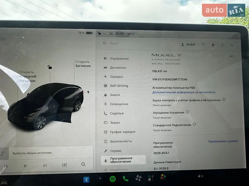 Внедорожник / Кроссовер Tesla Model Y 2021 в Кременце документ