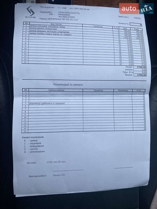 Седан Toyota Camry 2007 в Львове