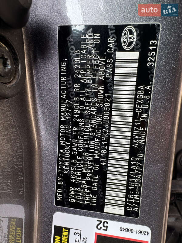 Седан Toyota Camry 2017 в Харькове фото 59 Седан Toyota Camry 2017 в Харькове