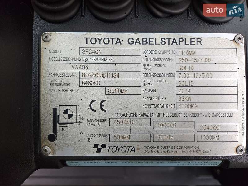 Вилочный погрузчик Toyota FG 2019 в Киеве фото 19 Вилочный погрузчик Toyota FG 2019 в Киеве