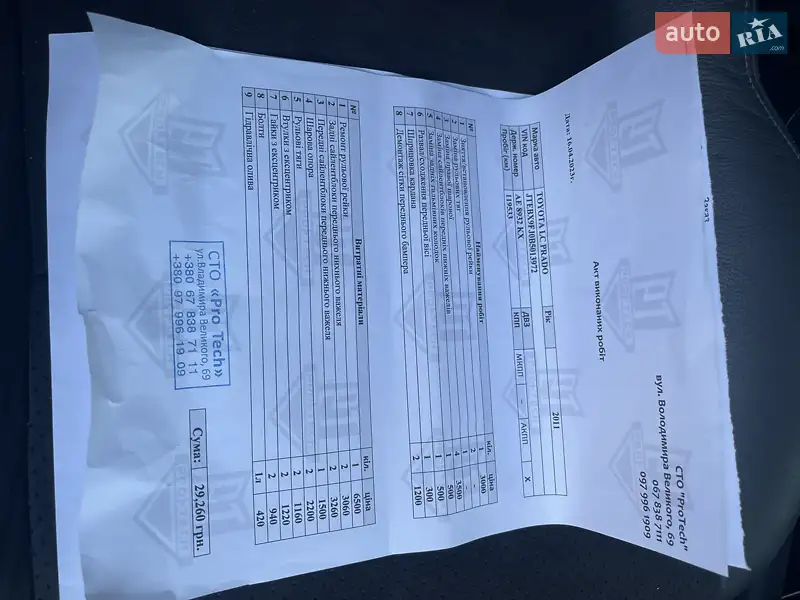 Внедорожник / Кроссовер Toyota Land Cruiser Prado 2011 в Харькове документ 5 фото Внедорожник / Кроссовер Toyota Land Cruiser Prado 2011 в Харькове документ