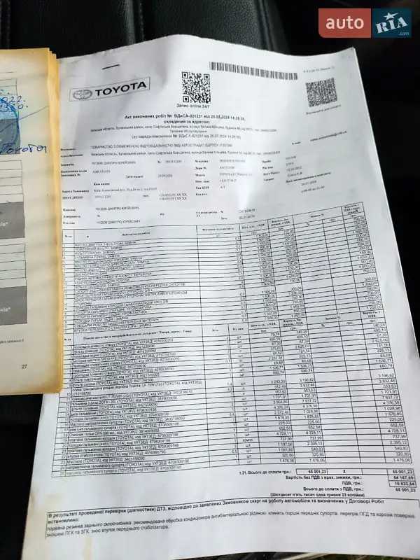 Внедорожник / Кроссовер Toyota Land Cruiser Prado 2012 в Киеве документ