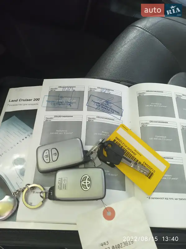 Внедорожник / Кроссовер Toyota Land Cruiser 2008 в Березному документ