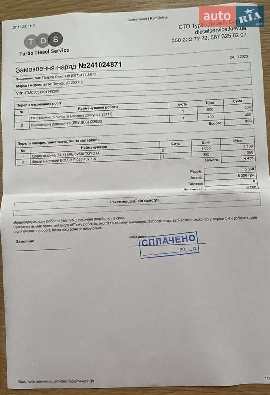 Внедорожник / Кроссовер Toyota Land Cruiser 2014 в Кривом Роге