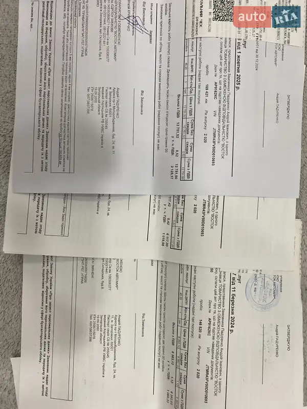 Позашляховик / Кросовер Toyota RAV4 2020 в Запоріжжі документ