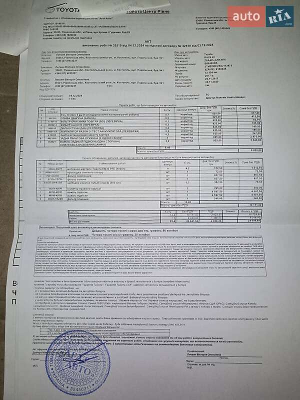 Внедорожник / Кроссовер Toyota RAV4 2017 в Костополе фото 5 Внедорожник / Кроссовер Toyota RAV4 2017 в Костополе