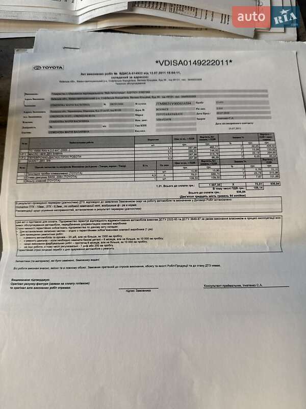 Позашляховик / Кросовер Toyota RAV4 2010 в Києві