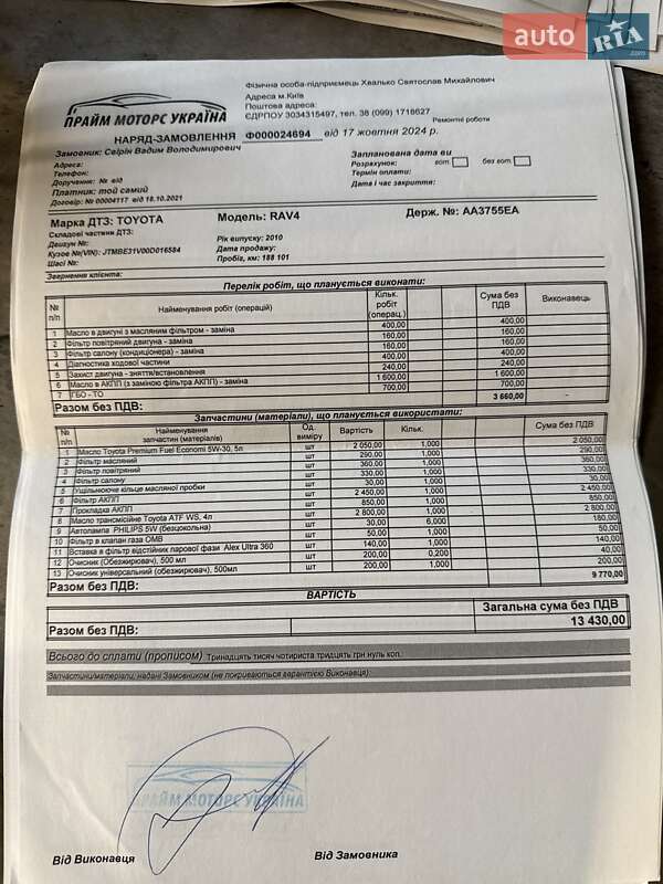 Позашляховик / Кросовер Toyota RAV4 2010 в Києві