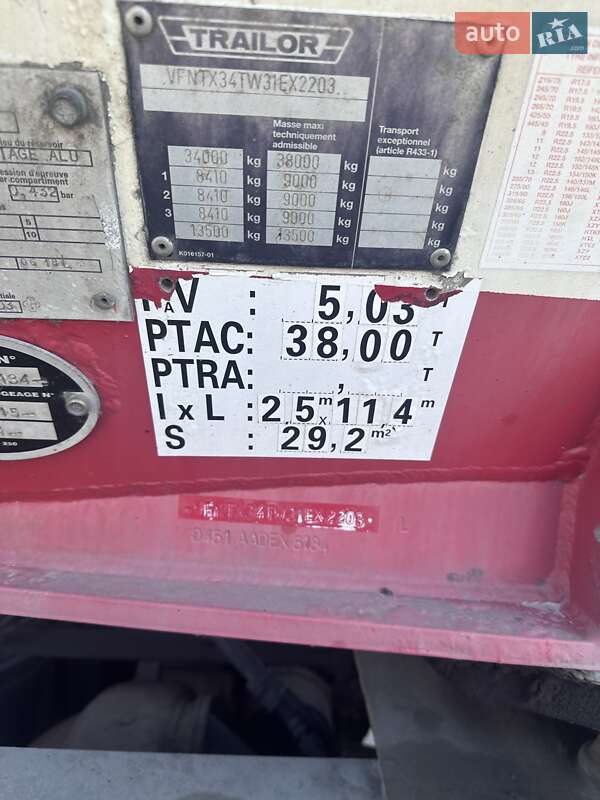 Цистерна полуприцеп Trailor LTD 2003 в Луцке