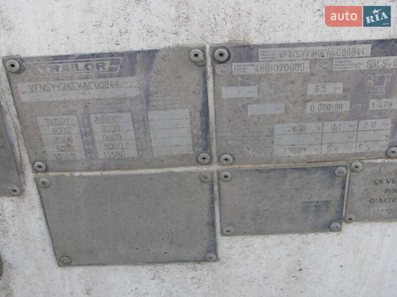 Цистерна полуприцеп Trailor SYY 2000 в Днепре